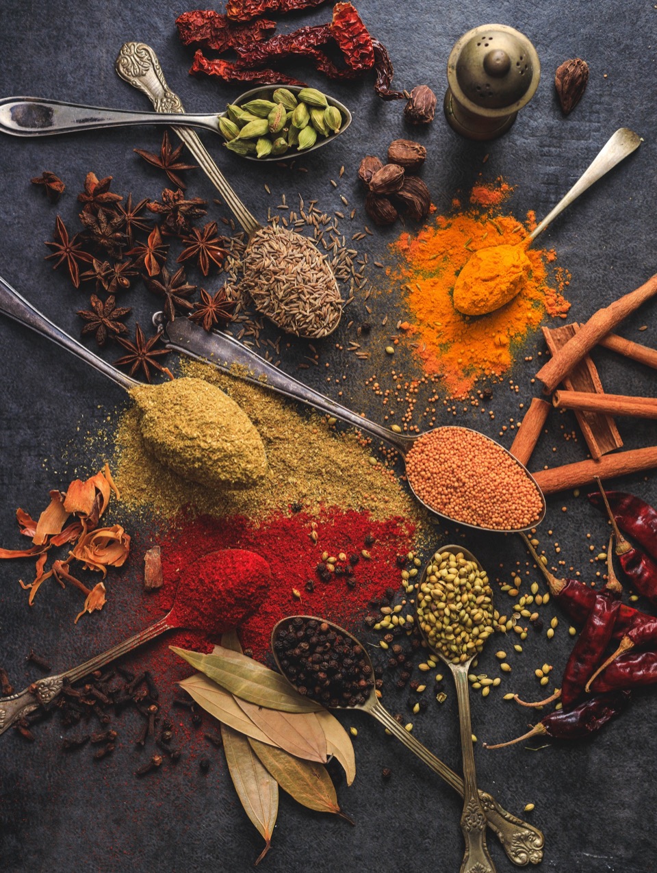 Cinnamon, vanilla, pepper and cloves supplied by SMI